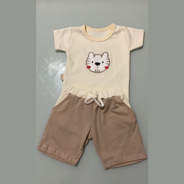 Conjunto bordado canelado